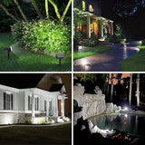 6 Pack 65 LED Solar Spot Lights IP68 Waterproof Cool White Landscape Wall Lights