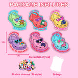 Valentine Cards For Kids Classroom - School Valentines Gifts For Students - 36 Pack Valentines Day Cards With Shoe Charms Bulk - Cute Valentine Exchange For Boys Girls Class Party Favor