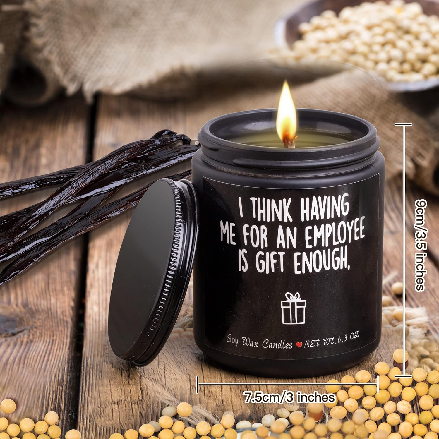 Boss Gifts For Men,Funny Christmas Gift For Boss,Vanilla Milk Scented Candles,I Think Having Me For An Employee Is Gifts Enough,Perfect Boss Naughty Idea Gift For Men In Boss Day