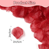 3000 Pcs Rose Petals, Dark Red Artificial Silk Flower Petals Fake Rose Petals For Romantic Night Silk Rose Petals For Wedding Proposal Anniversary Valentine'S Day Birthday Flower Decorations