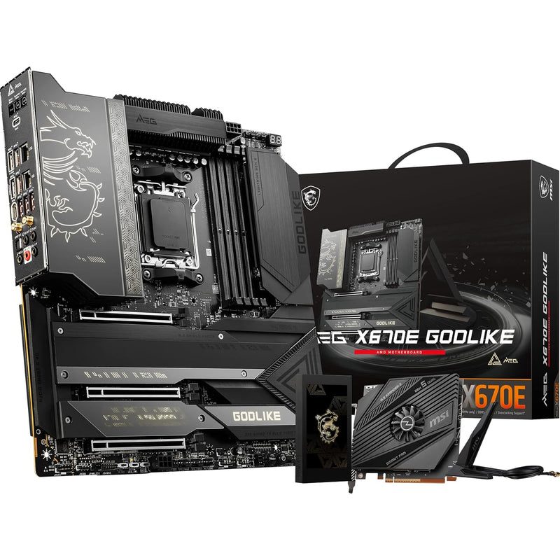 MSI MEG X670E GODLIKE Gaming Motherboard (AMD AM5, DDR5, PCIe 5.0, SATA 6Gb/s,