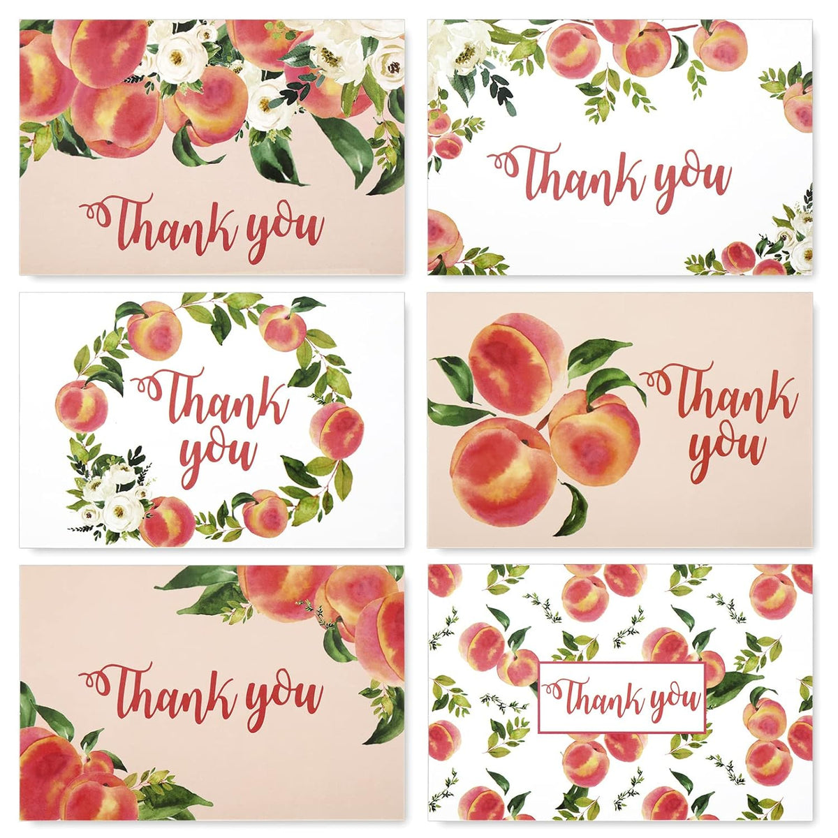 Peach Thank You Cards Bulk 30 Pack Thank You Blank Notes With Matching Seal Stickers White Envelopes Pink Peach Greeting Cards For Baby Shower Wedding Birthday Bridal Party Invitation