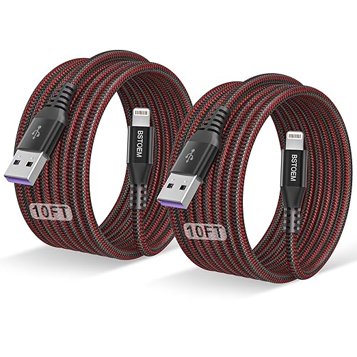 2 Pack 10FT Lightning Cable for iPhone Fast Charging Cord Long Apple Charger Wire for iPhone 14 13 12 11 iPad