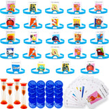 4 Set Headband Game Guessing Who Am I Game The Quick Question Game Set Include Headbands, Picture Cards, Scoring Coins, Sand Clock For Family Party