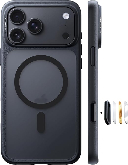 Strong Magnetic Shockproof Black Case for iPhone 18 Pro 4X Military Grade Protection Cover