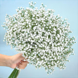 Babys Breath Artificial Flowers, 20Pcs Baby Breath Flowers Artificial Bulk, Fake White Gypsophila Babies Breath Real Touch Flowers For Wedding Bouquet Floral Arrangement Party Home Decor