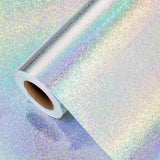 Silver Wrapping Paper Roll, Metallic Holographic Point Gift Wrap For Birthday, Valentines, Mothers Day, Graduation, Wedding, Fathers Day, Baby Shower, Christmas (17 In X 32.8 Ft)