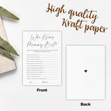 30 Who Knows Mommy Best Game Cards For Baby Shower - Minimalism White Double-Sided Fill In Advice Cards For Baby Announcement, Gender Reveal, New Parents-To-Be Party Favor & Supplies - C04