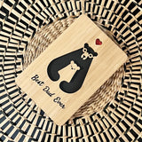 Fathers Day Cards,Handmade Bamboo Greeting Cards,Wooden Thankyou Card,Father'S Day Card For Dad,Best Dad Ever