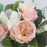 1Pc Wedding Bouquets For Bridesmaids Bride Pink Green Artificial Flowers Bridesmaids Bridal Bouquet For Wedding Prom