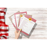 Bbq Baby Shower Games - Babyq Bingo, Find The Guest, What'S In Your Phone, Who Knows Mommy Best - 25 Games Each, Printed Front And Back, 1 Game Per Side