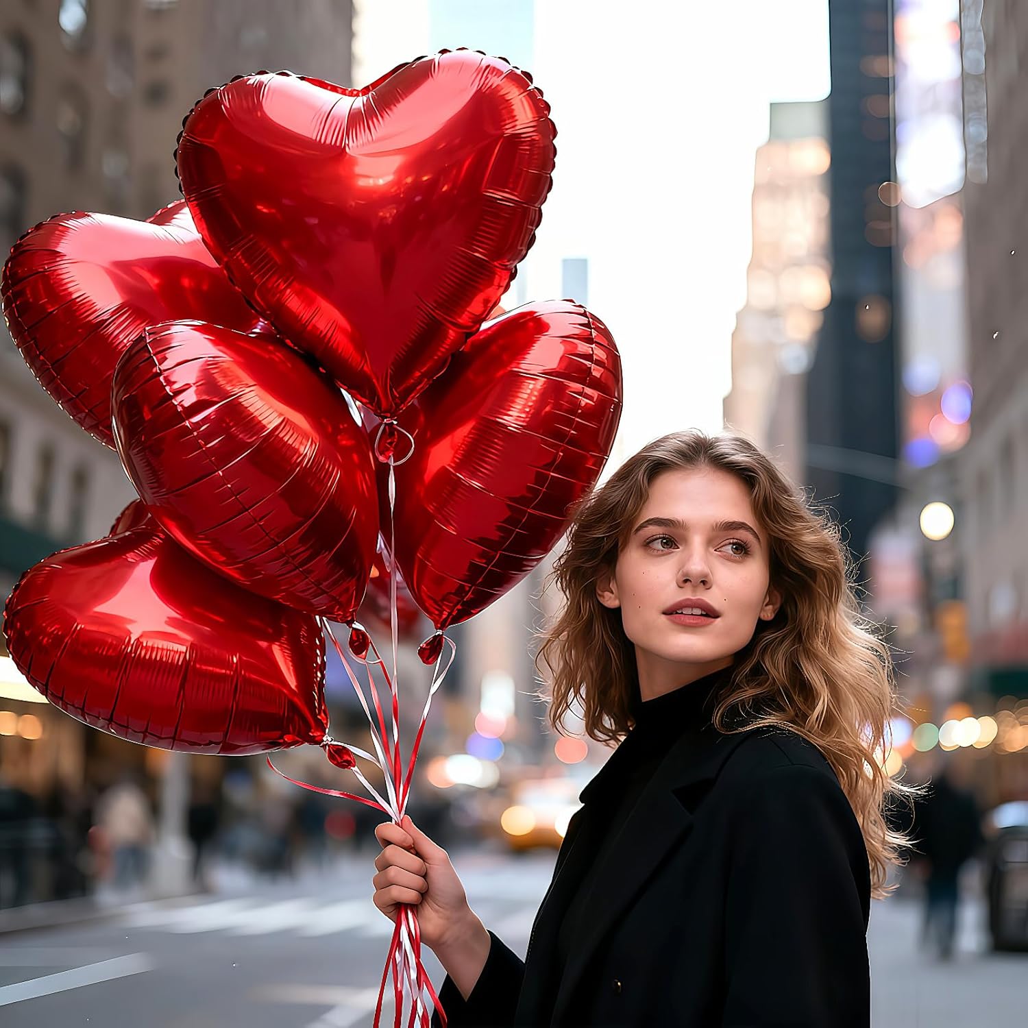 Red Heart Balloons 18Pcs 18 Inch Heart Shaped Foil Balloons For Valentine'S Day Wedding Bridal Shower Anniversary Engagement Party Supplies