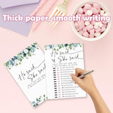 Bridal Shower Games - Would She Rather - 50 Pcs Eucalyptus Leaves Game Cards - Funny Wedding Party Games For Bride & Groom - Activities For Bachelorette Party - A04