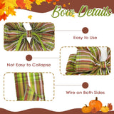 Christmas Tree Bows 10×20'' Fall Plaid Bows For Gift Wrapping Green Wreath Bows With Wire Edge Premade Gift Bows For Craft Present Fireplace Holiday Christmas Autumn Decorations, 2 Pcs