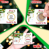 Christmas Scratch Off Cards - 40 Pcs Win Game With Sticker, Funny Holiday Party Game, Christmas Scratch Games, Party Supplies, A04