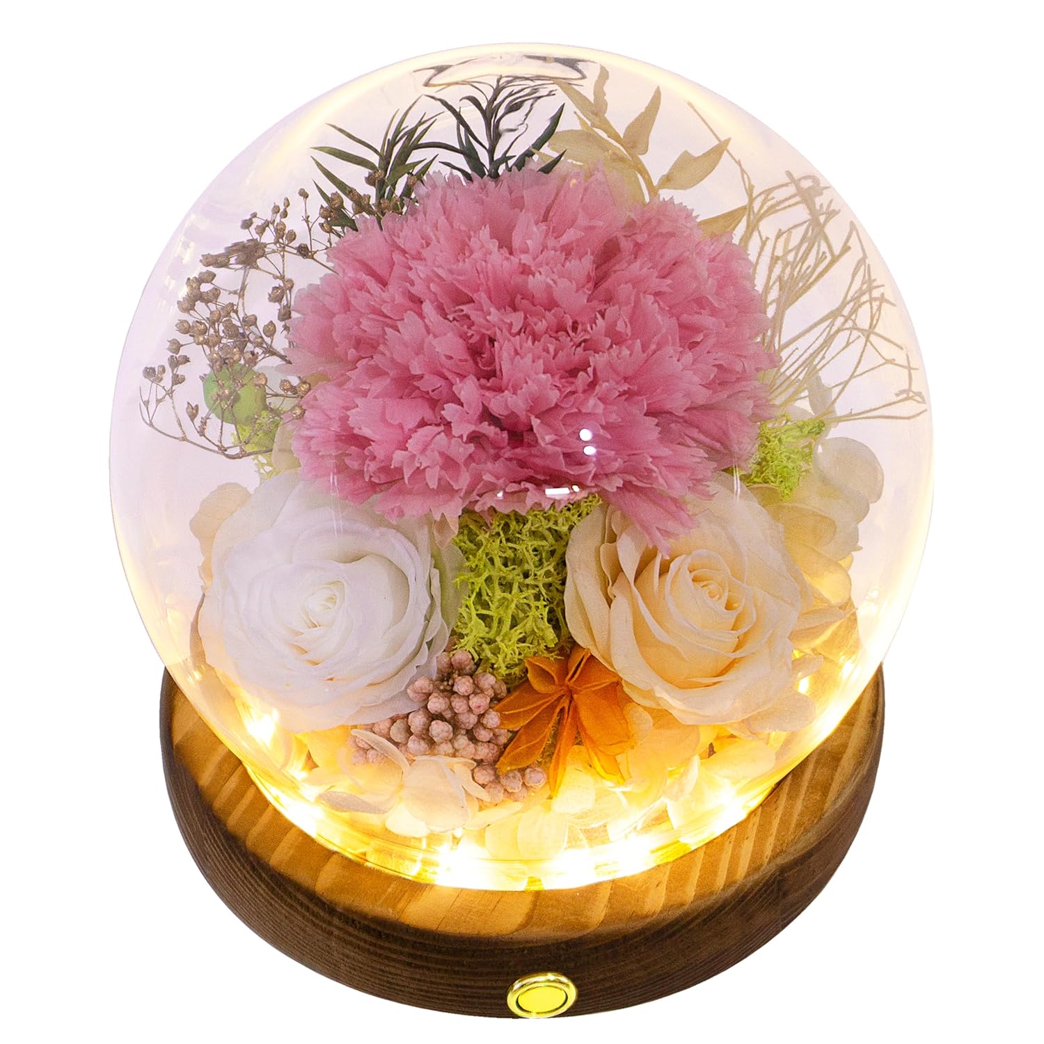 Long-Lasting Real Flowers, Unique Floral Gift For You To Send Love For All Occasions, For Indoor Decoration (Pink Carnation, White & Yellow Roses Arrangement)