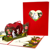 Cat Pop Up Card For All Occasion, Anniversary Card, Birthday, Valentines Day Card, Romantic Love Card For Him Her Husband Wife Couple Parents Boyfriend Girlfriend, With Envelope