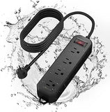 Outdoor Weatherproof Power Strip 4 Outlets 6FT Extension Cord 1700J Surge Protector