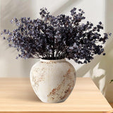 Fake Fall Flowers Artificial For Decoration Faux Indoor Real Touch Silk Babys Breath Floral Stems Home Boho Centerpieces Tables Vase Decor Dust Blue 12Pcs