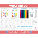 Baby'S First Abc & 123 Book Baby Shower Activity, Guest Book Alternative With Alphabet Coloring Pages, Educational Keepsake & Activities For Guests - Baby Shower Games Craft Kit