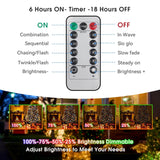 100 Led Christmas String Lights With Remote - 33Ft Mini Bulb Battery String Lights - Fairy Lighting Decor For Indoor Dec