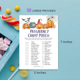 Sweet Baby Candy Match Game, Halloween Pregnancy Candy Match Game, Spooky Halloween Witch Baby Shower Games, Gender Neutral Baby Shower Activity Sl10-Pcm04