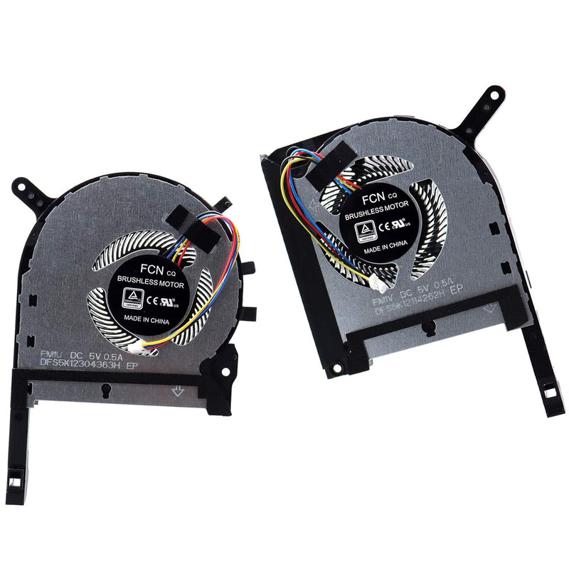 Cpu Cooling Fan Dfs5K12304363H Fm1U W/Gpu Fan Dfs5K12114262H Fm1V For Asus Tuf