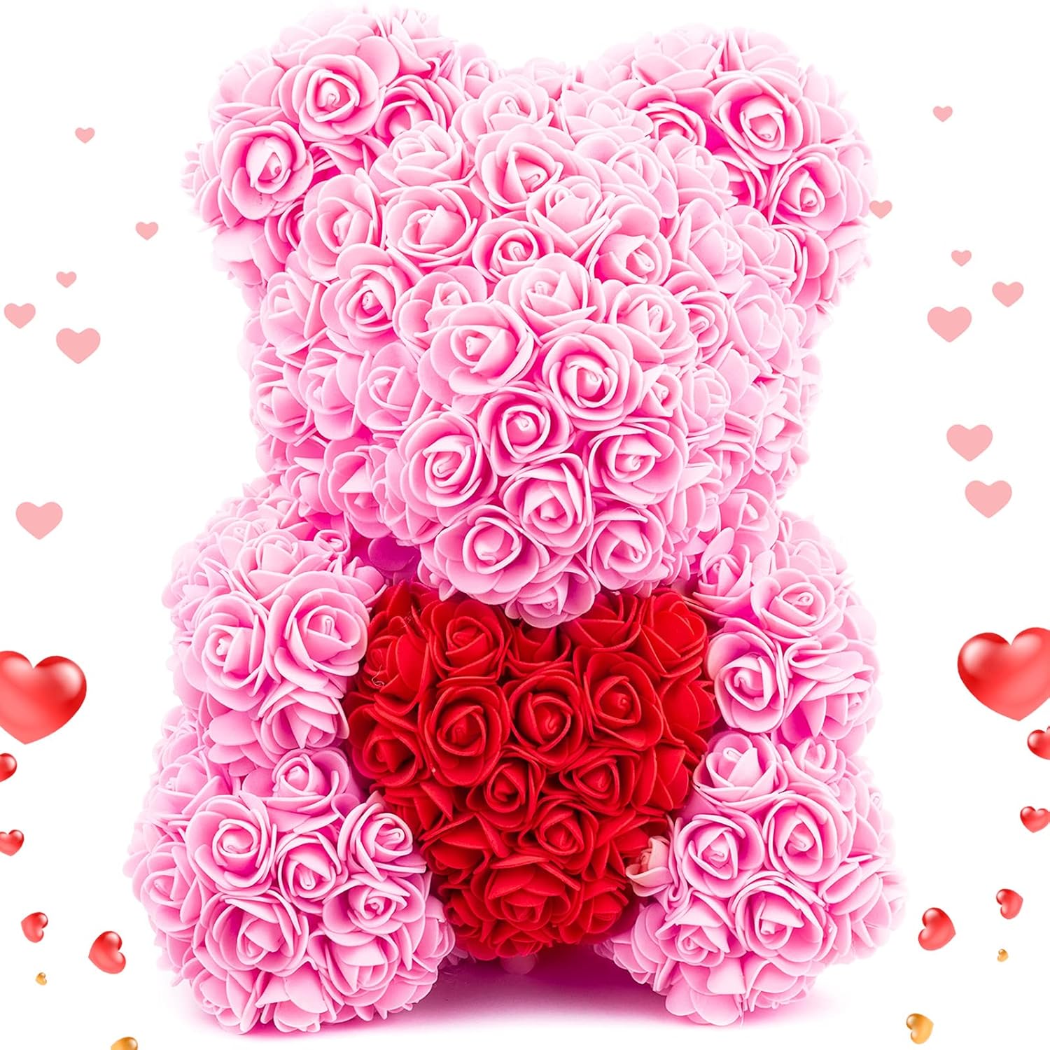 1000 Pcs 1.4 Inches Valentine Mini Foam Rose Bulk Artificial Mini Fake Roses Heads Foam Flowers For Diy Crafts Wedding Bouquets Centerpieces Party Decoration(White, Pink, Red)