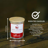 7Oz Apple Cinnamon Scented Candle For Home, Cozy Aromatherapy Candle, Long-Lasting Candle Gift For Women And Men