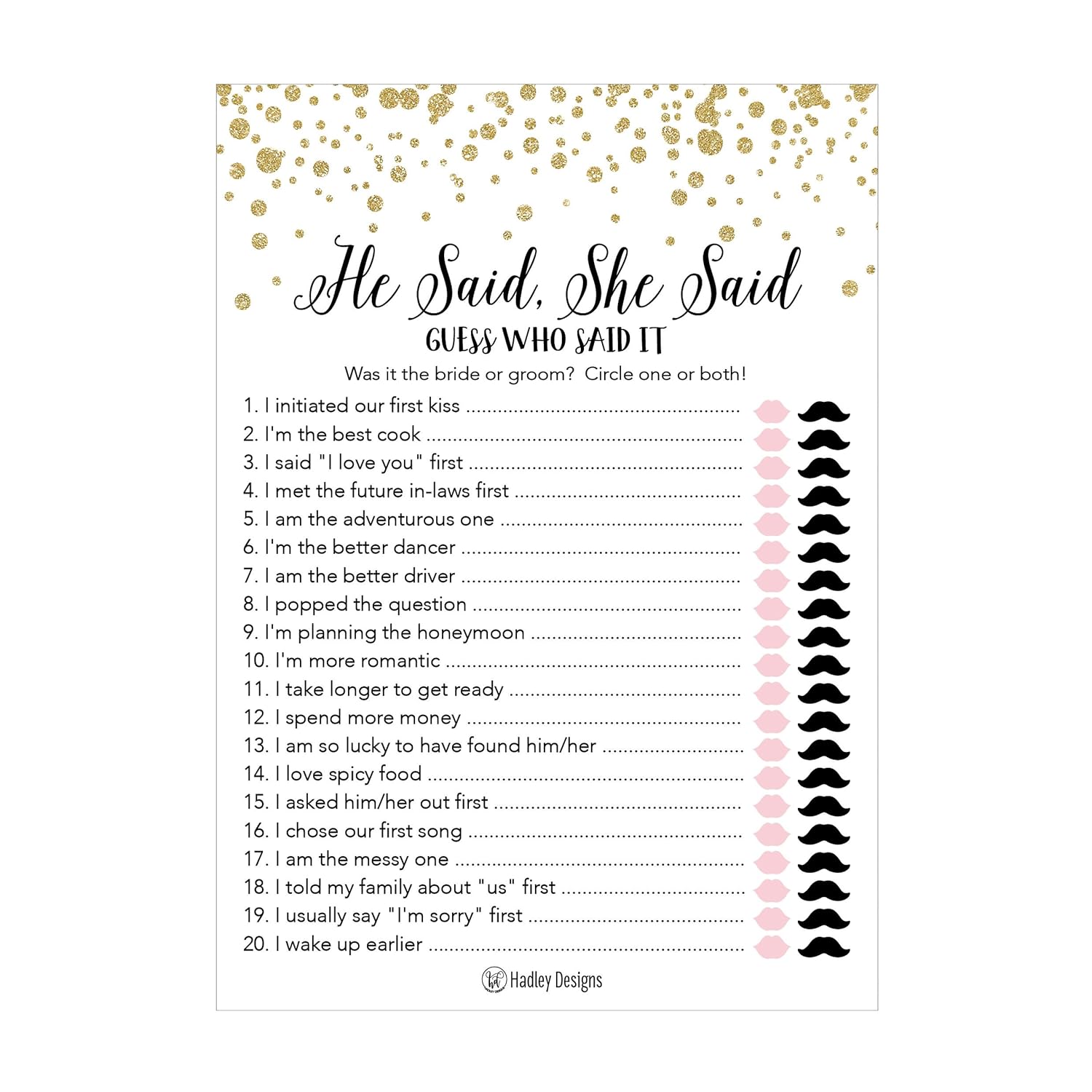 Gold Bridal Shower Games For 25 Guests – Fun And Hilarious Bridal Games For Showers, Wedding Shower, Engagement, Classy Party Activities