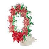 Holiday Wreath Night Light - Includes Rotational Socket With On/Off Switch
