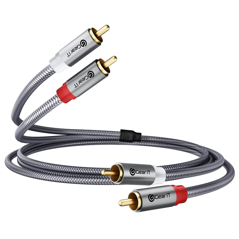 GearIT RCA Cable (3.3FT) 2RCA Male to 2RCA Male Stereo Audio Cables Shielded B