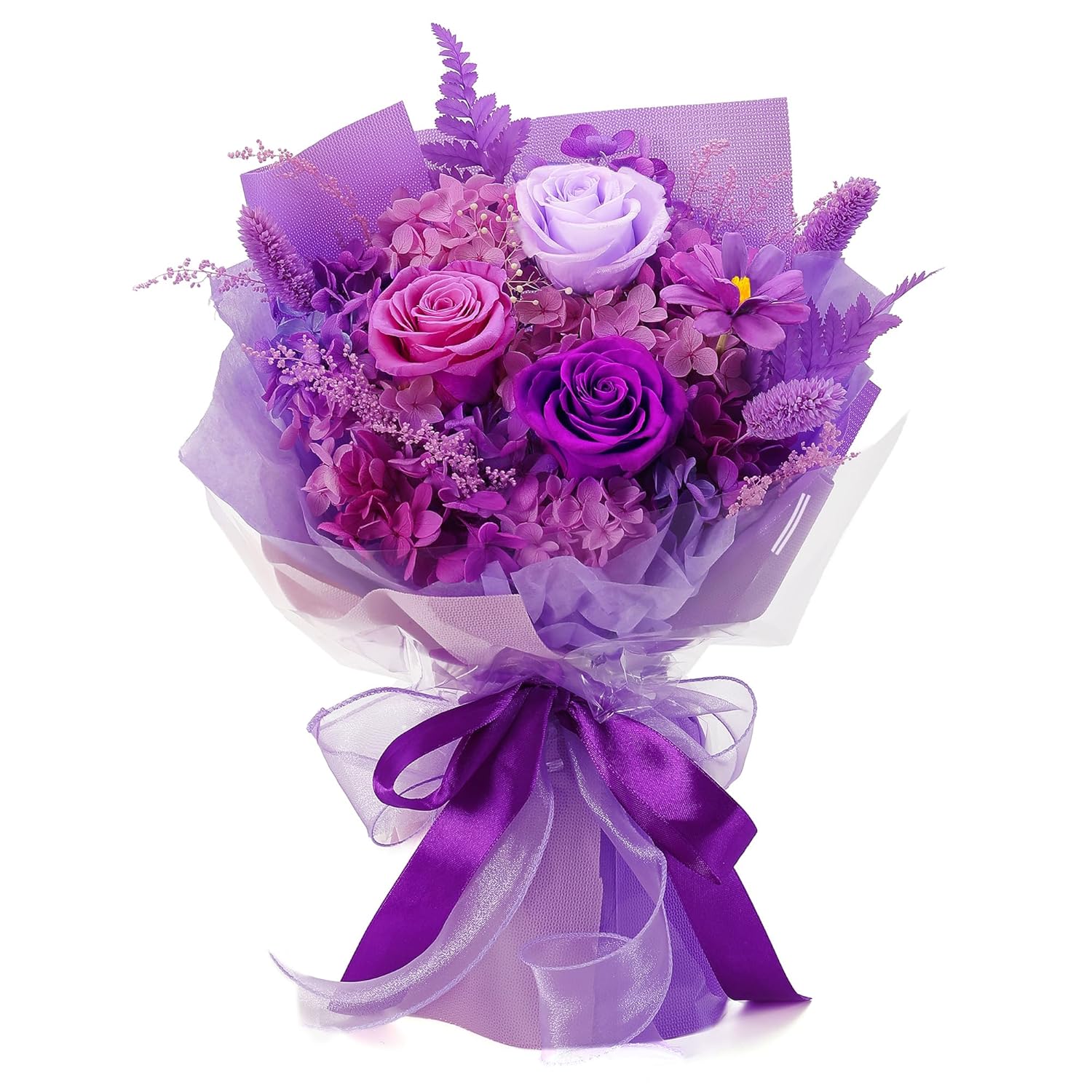 Valentines Day Flowers Gifts For Her Women,Flowers Roses Bouquet Gifts For Women Wife Girlfriend And Best Friend/Flower For Delivery Prime/Purple Rose