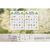 Nature Scavenger Hunt, Camping Games Travel Activities, Outdoor Scavenger Hunts Road Trip Game Cards -Nhg01