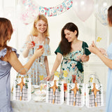 6 Sets Baby Shower Prizes For Game Winner Gifts Bamboo Cheese Board Fork Plaid Towel Artificial Eucalyptus Stems With Cards And Gift Bags For Baby Shower Bridal Shower Birthday Party