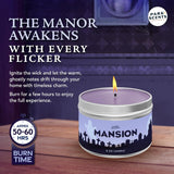 Mansion Candle – Theme Park Scented Candles For Home With Peony, Violet, Plum, Leather, Aged Wood, Amber, Musk, Vanilla – Vegan Soy Wax, Made In Usa, Friend Birthday Gifts For Women