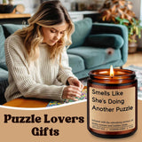 Candle, Puzzle Gifts, Funny Gifts For Puzzle Lovers Women, Funny Valentines Day Birthday, Jigsaw Themed Presents For Jigsaw Lovers, Puzzlers, Puzzle-Loving Friend Daughter Mom Sister Her