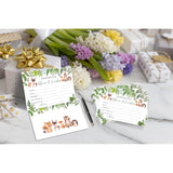 Advice And Wishes Cards, Safari Jungle Advice Cards For Baby Shower, Weddings, Engagement Party, Woodland Party Decorations Supplies, Favors For Mom To Be, Dad To Be, New Parents (25Pcs) -A05