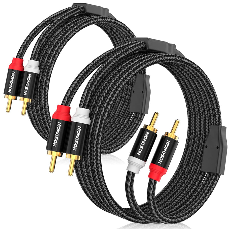 Rca Cables 3.3Ft 2 Pack[Hi-Fi Sound, Nylon Braided, Shielded], 2-Male To 2-Mal