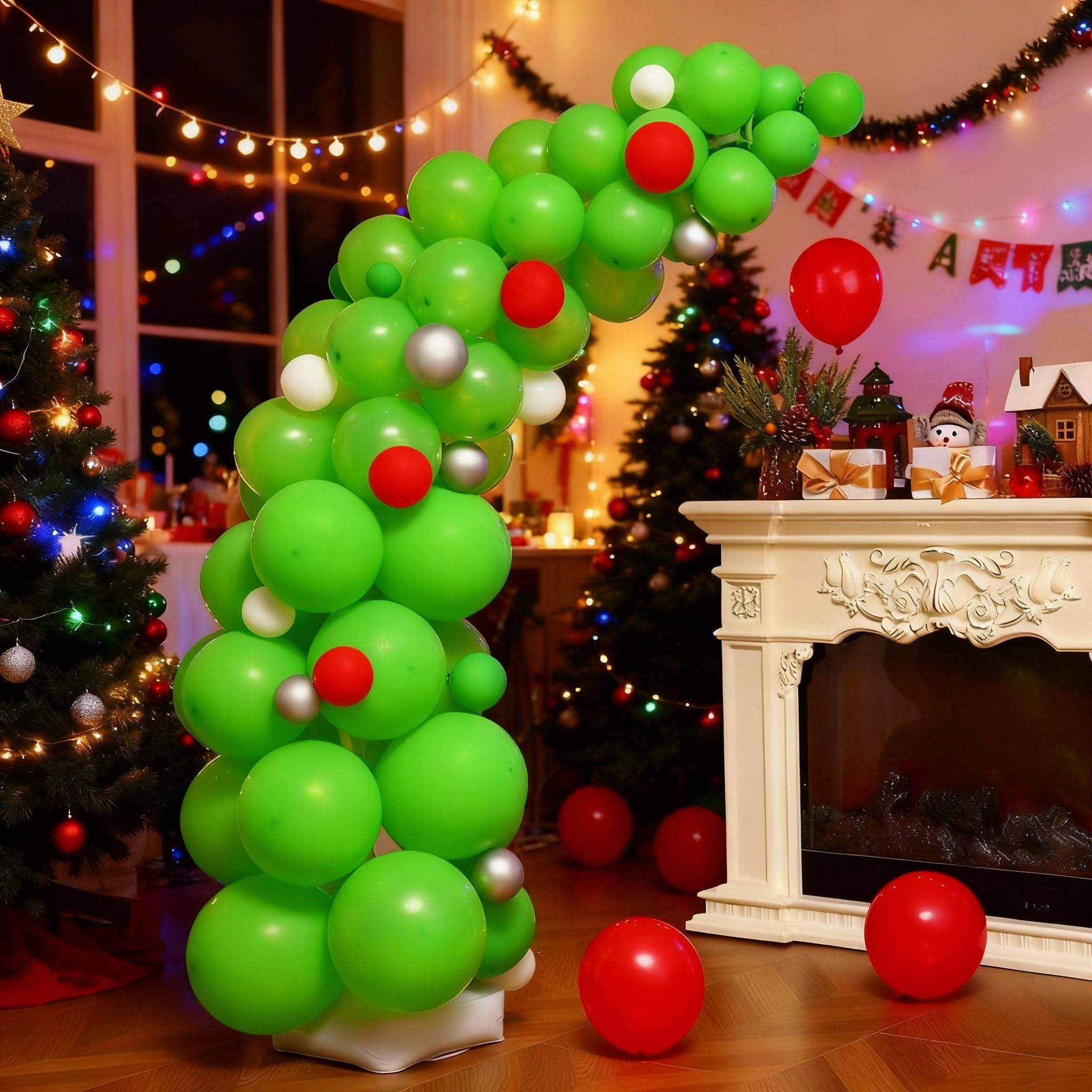 168 Pcs Christmas Balloon Arch Kit with Sturdy Stand