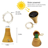 Upgraded 8 Pack Solar Wine Bottle Lights, 20Led Silver Wire Cork Lights Waterproof Fairy Lights For Liquor Bottles Craft
