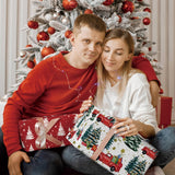 Red Christmas Tree Wrapping Paper - 4 Jumbo Sheets, 28 * 40 Inches - Snow Xmas Gift Wrapping Paper, Perfect For Kids Adults Christmas' Gift And Winter