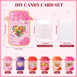 Valentines Day Cards 54 Pack Jars Happy Valentines Mason Jar Cards For Student Classroom Prize Party Favors Exchange Gifts (Candy Not Included)