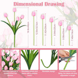 18.9 "Large Pink Simulation Tulip Artificial Flowers, 30-Pack. Perfect For Spring Weddings, Valentine'S Day, Easter, Mother'S Day, And Elegant Home And Table Vase Arrangements.