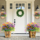 Artificial Flowers For Outdoors 24 Bundles Uv Resistant Boxwood Shrubs Artificial Eucalyptus Fake Plants Faux Plastic Greenery For Farmhouse Garden Home Indoor Outdoor Decoration?Mixed?