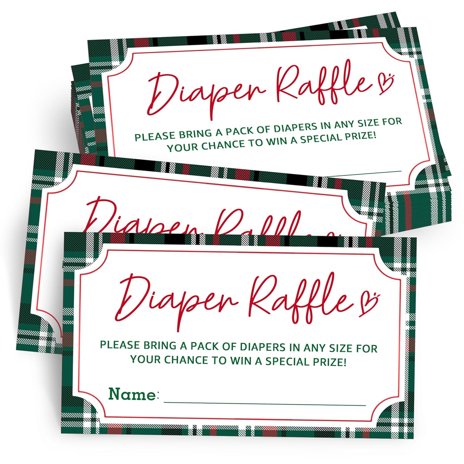 50 Pcs Funny Christmas Diaper Raffle Tickets - Baby Shower Game Diaper Raffle Card For Gender Reveal Baby Shower Party Games Decoration Centerpiece Enter To Win Drawing Prize Small 3.5" X 2" - A35