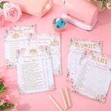 125 Pcs Princess Baby Shower Games For Girls 5 Styles Cards With 20 Pencils For Decorations Baby Shower Activities Include Number Game, Predict Who, Descriptions And Well Wishes, Price