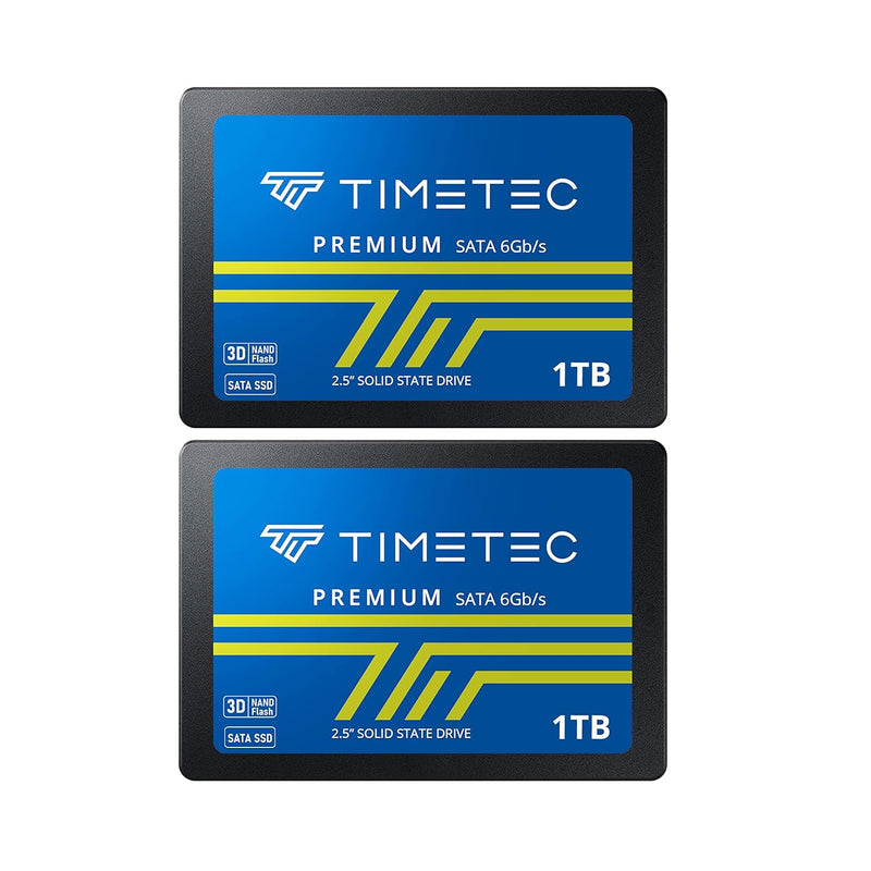 Timetec 1TBx2 (2 Pack) SSD 3D NAND TLC SATA III 6Gb/s 2.5 Inch 7mm (0.28") 800