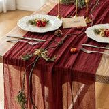 Deep Beige Cheesecloth Table Runner 120 Inches Fall Party Home Decorations