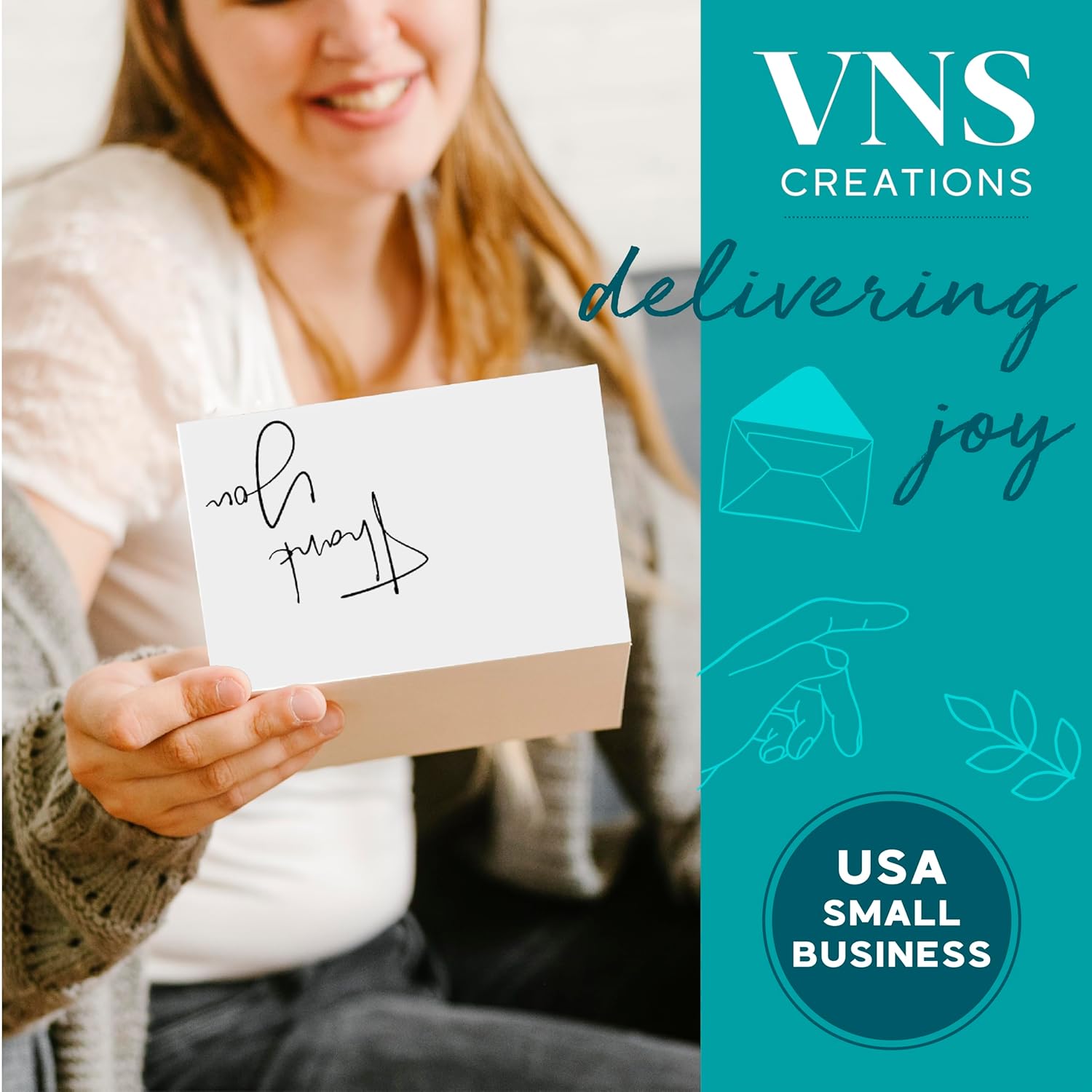 Thank You Cards With Envelopes Bulk Set & Stickers - 100 Pack 4X6 Blank Thank You Notes Bulk Box Set - Large Note Card Small Business, Wedding, Baby Shower & Bridal Shower - White